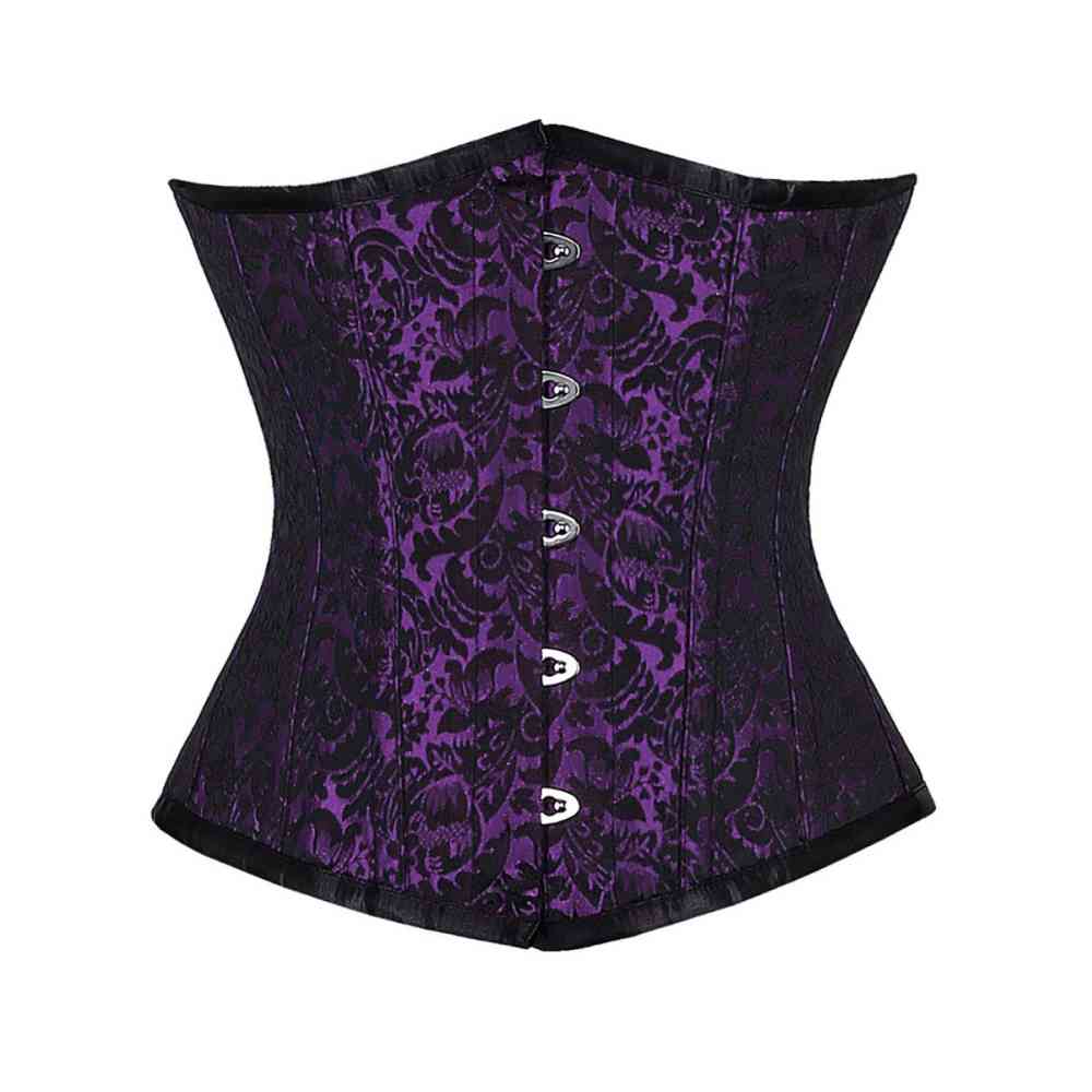 Attitude Corsets - Farnion Unterbrustkorsett - Lila/Schwarz